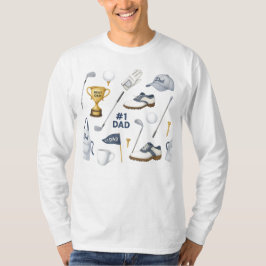 父の日ま最高のたは誕生日のためのゴルフトロフィーパパ Tシャツ