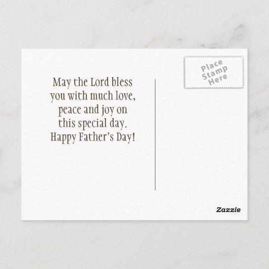 父の日よ主よ賛美あなた数6 24-26聖書 ポストカード (裏面)