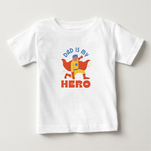 父の日をお祝いするのにぴったり ベビーTシャツ (正面)