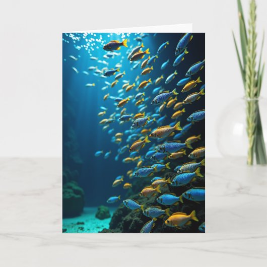 父の日をお祝いする魚のカード カード (正面)