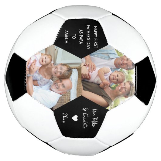 父の日をパパとして2パーソナライズされた写真 サッカーボール (回転)