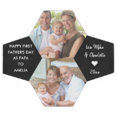 父の日をパパとして2パーソナライズされた写真 サッカーボール (フラット)