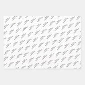 「父の日を幸せに」黒白 ラッピングペーパーシート (正面2)