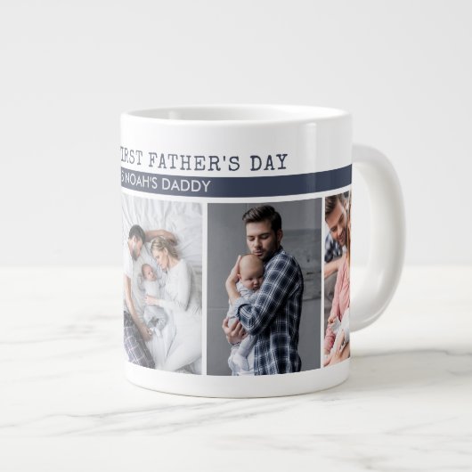 父の日を父として – 5フォトコラージュ ジャンボコーヒーマグカップ (正面右)