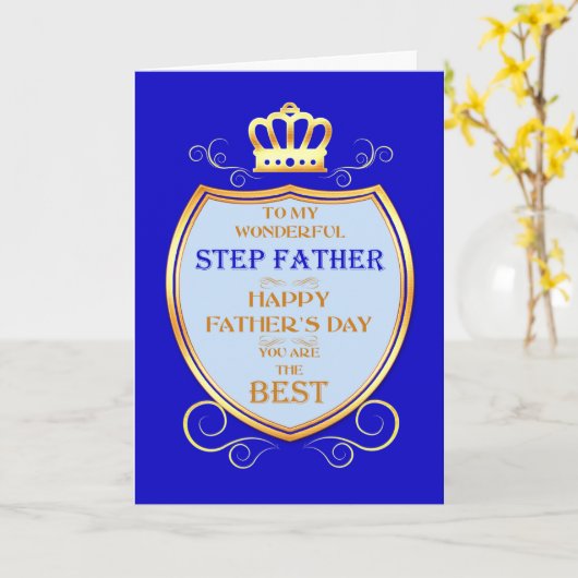 父の日を盾で歩く カード (黄色い花)