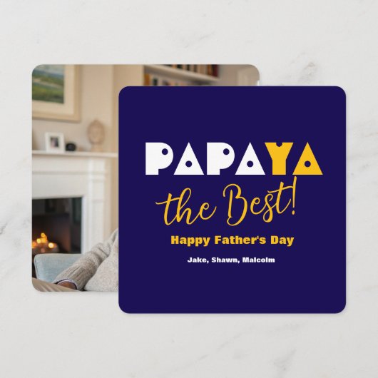 父の日を祝う | おもしろい引用文青と黄 (正面/裏面)