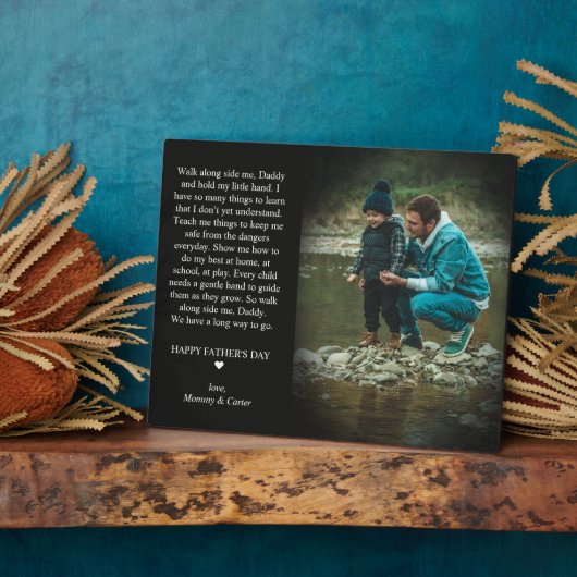 父の日を祝う |かわいい詩のフォトプラーク フォトプラーク (側面)