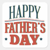 父の日を祝う スクエアシール (正面)