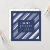 父の日を祝う |タイストライプのプ カード (正面/裏面インサイチュ)
