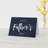 父の日を祝う | ネイビモダンースタイル カード (黄色い花)