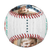 父の日を祝う |家族パーソナライズされたの写真 野球ボール (裏面)