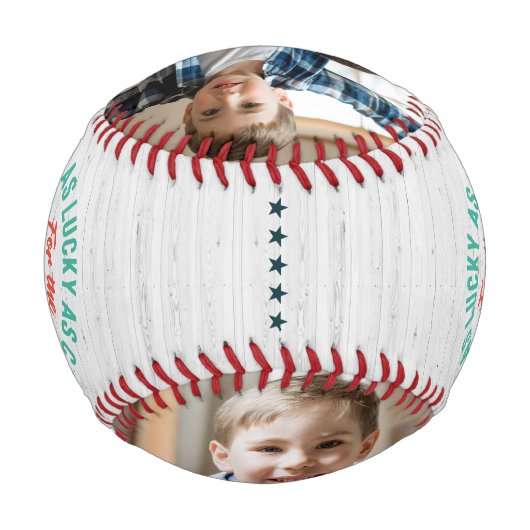 父の日を祝う |家族パーソナライズされたの写真 野球ボール (裏面)