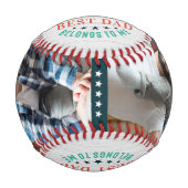 父の日を祝う |家族パーソナライズされたの写真 野球ボール (正面)