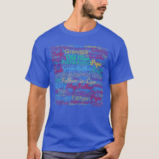 父の日を祝すユニークなワードクラウドデザインでお父さんに愛を伝えよう Tシャツ