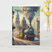 父の日を訓練する カード (黄色い花)