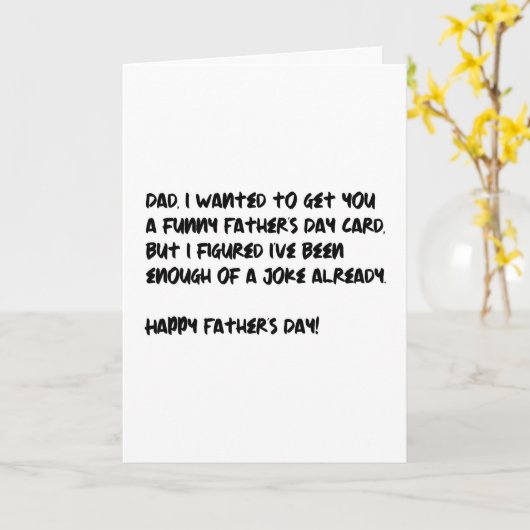 父の日を迎えおもしろいに行きたかった カード (黄色い花)