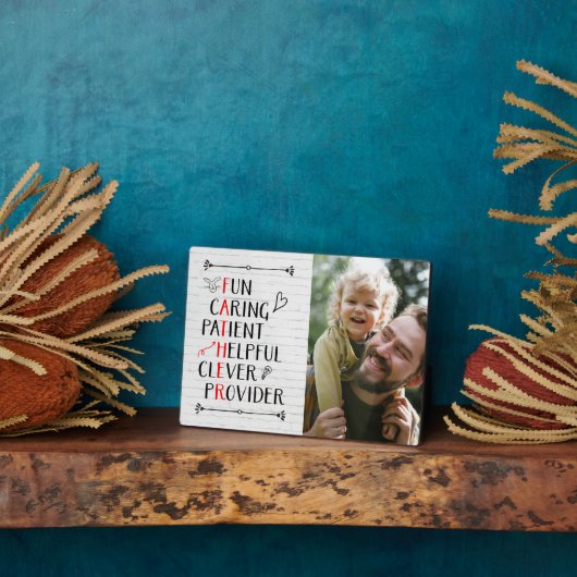 父の日アクロスティック写真プラーク フォトプラーク (側面)