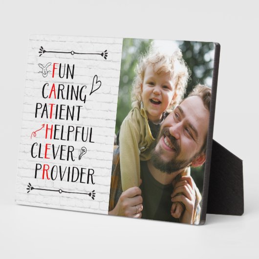 父の日アクロスティック写真プラーク フォトプラーク (側面)