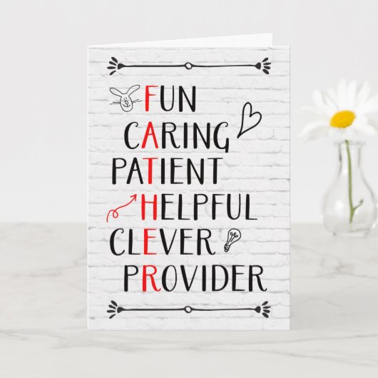 父の日アクロスティック・カード カード (小さな植物)