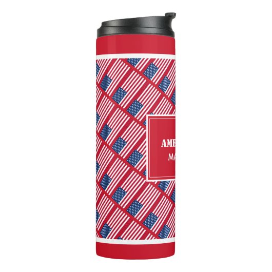 父の日アメリ最高のカ国パパアメリカカスタム赤 タンブラー (回転左)