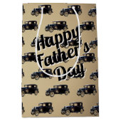 父の日アンティーク車 ミディアムペーパーバッグ (正面)