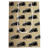 父の日アンティーク車 ミディアムペーパーバッグ (裏面)