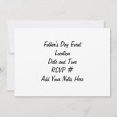 父の日イベント招待状 招待状 (裏面)