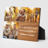 父の日ウッド5フォトコラージュ最高のダディーエバー フォトプラーク (側面)