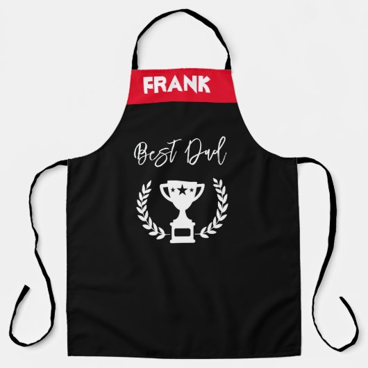 父の日エプロン名前をカスタムする最高のパパトロフィー エプロン (正面)