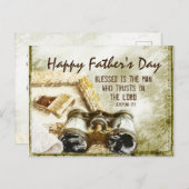 父の日エレミヤ17:7は賛美人間のバイブルである ポストカード (正面/裏面)