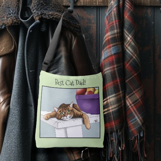 父の日オレンジタビー猫 クロスボディバッグ