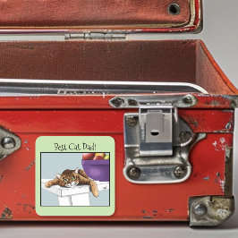 父の日オレンジタビー猫 スクエアシール