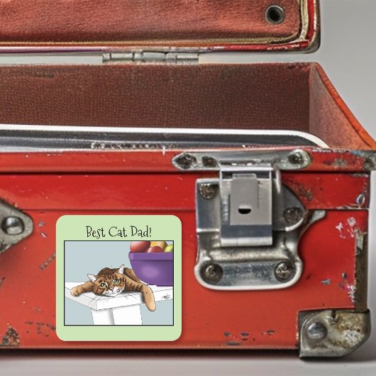 父の日オレンジタビー猫 スクエアシール