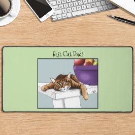 父の日オレンジタビー猫 デスクマット