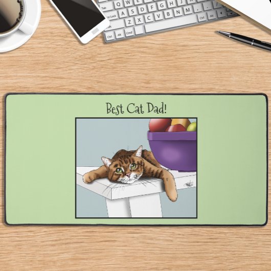 父の日オレンジタビー猫 デスクマット