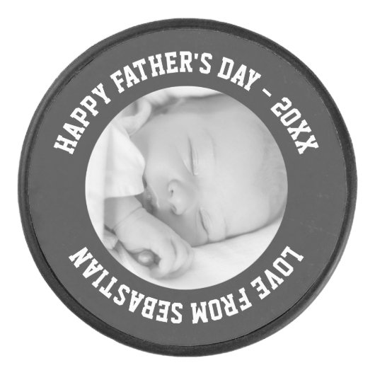 父の日カスタムある種の一つパーソナライズされた アイスホッケーパック (正面)