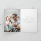 父の日カスタム写真コラージュ年の父 カード (内部)