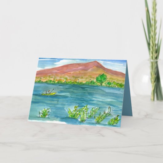 父の日カヤックマウンテンレイクアドベンチャー カード (正面)