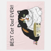 父の日カリコキャット フリースブランケット (正面)