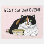 父の日カリコキャット フリースブランケット (正面(横))