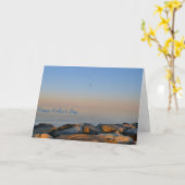 父の日カードチェサピーク湾の背景 カード (黄色い花)