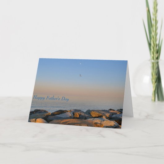 父の日カードチェサピーク湾の背景 カード (正面)