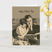 父の日カード娘のヴィンテージの20年代 カード (黄色い花)