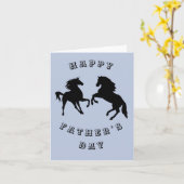 父の日カード家族あなたのテキストを馬 – 色 カード (黄色い花)