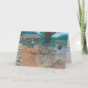 父の日カード川の小屋 カード