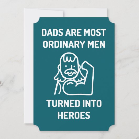 父の日カード ヒーローお父さん - 筋肉自慢のお父さん シーズンカード (正面)