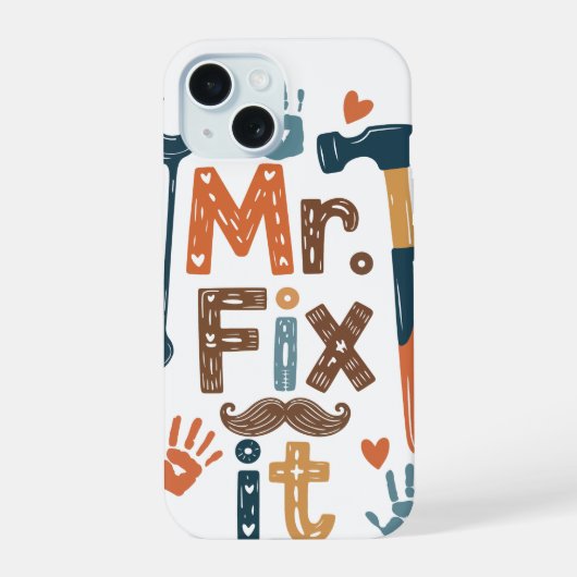 父の日カード「ミスターリペアマン」 iPhone 15ケース (裏面)