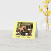 父の日カード-リラックスさせるな小熊 カード (黄色い花)