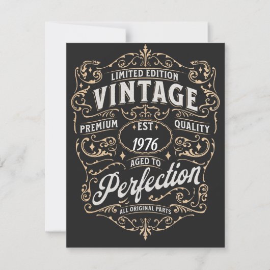 父の日カード。ヴィンテージ・エディション。編集可能な年齢 シーズンカード (正面)