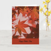 父の日カード、鮮やかなかえでの葉 カード (黄色い花)